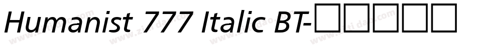 Humanist 777 Italic BT字体转换
